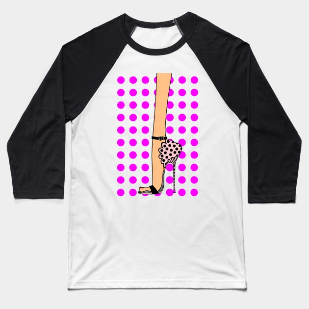 Pink shoes Baseball T-Shirt by Marcio Alek